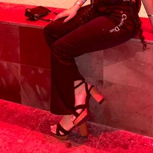 Dior Black Wide-Leg Jeans with Side Logo Trim